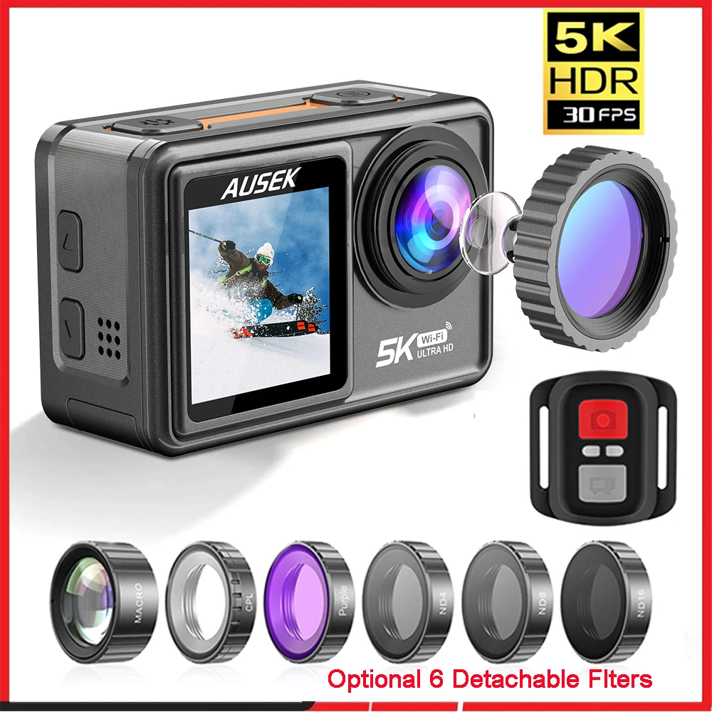 Car Accessories Online - Câmera de Ação AUSEK M81TR 5K