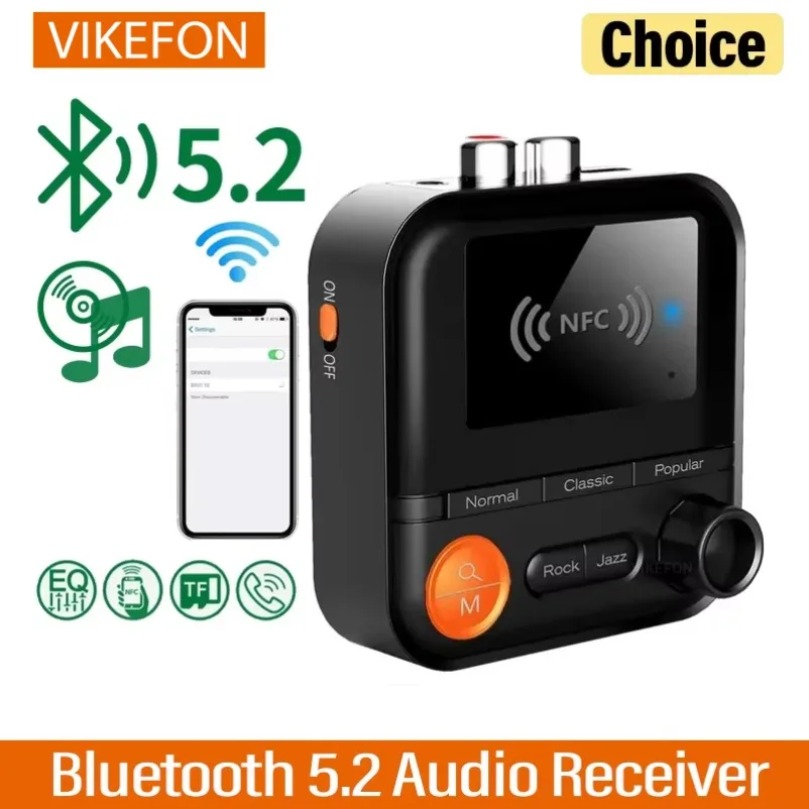 Car Accessories Online - VIKEFON Novo Adaptador Bluetooth 5.2 Sem