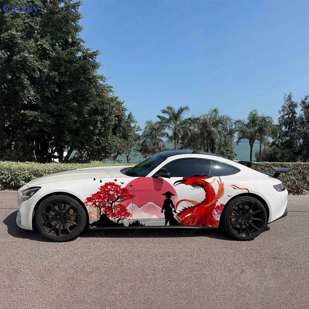 Car Accessories Phoenix - Adesivos Laterais para Carro Crimson Phoenix