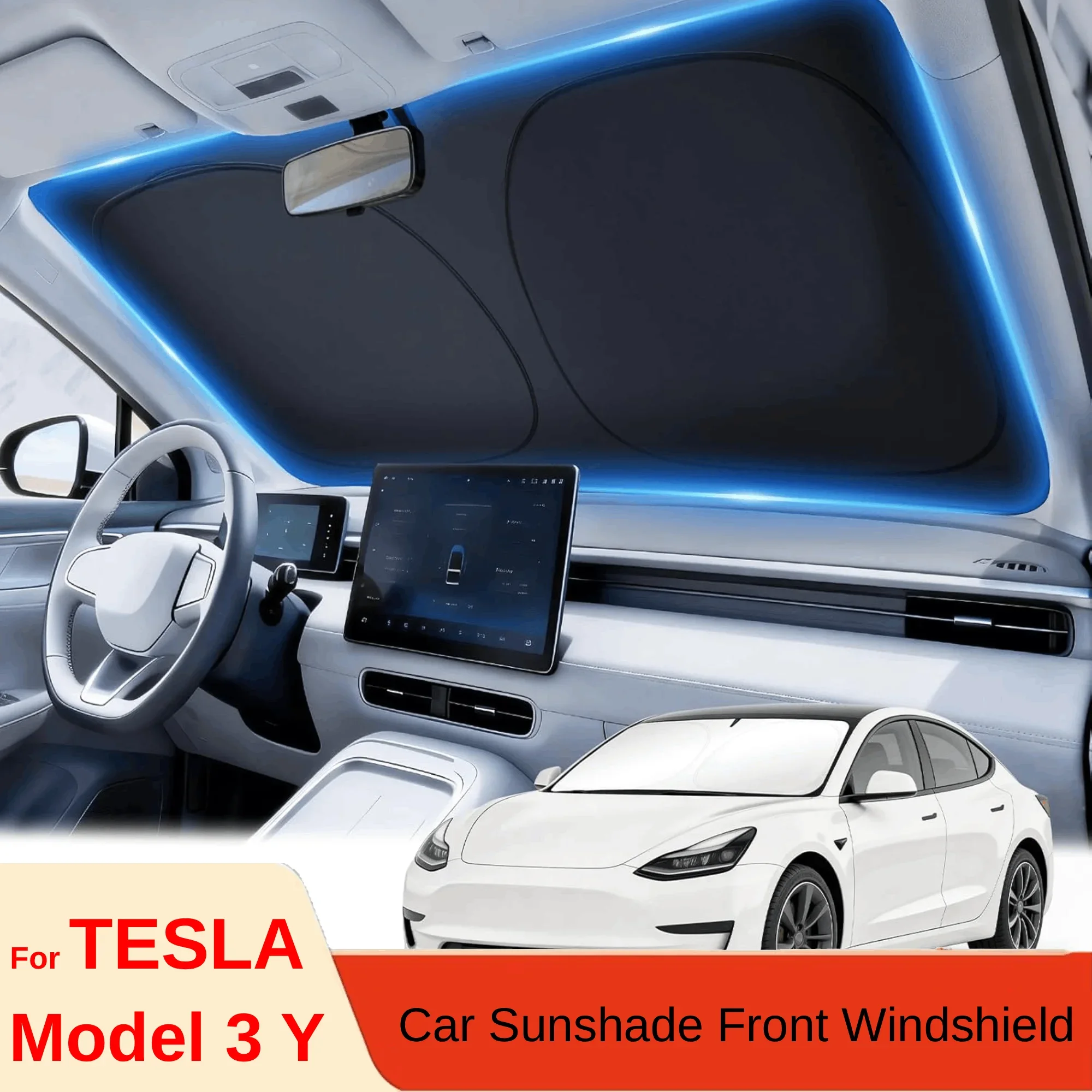 Windshield Sun Shade - Para Tesla Model Y Juniper: Cobertura