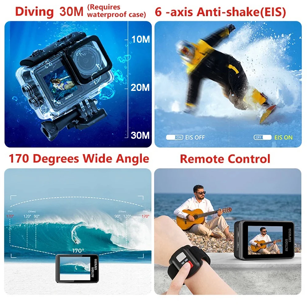 Câmera de Ação AUSEK M81TR 5K  - Car Accessories Online avaliação e preço