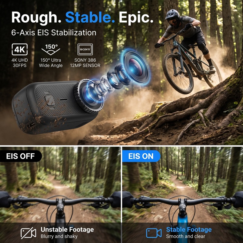 Câmera APEX Action 4K Mini POV - Car Accessories Online avaliação e preço