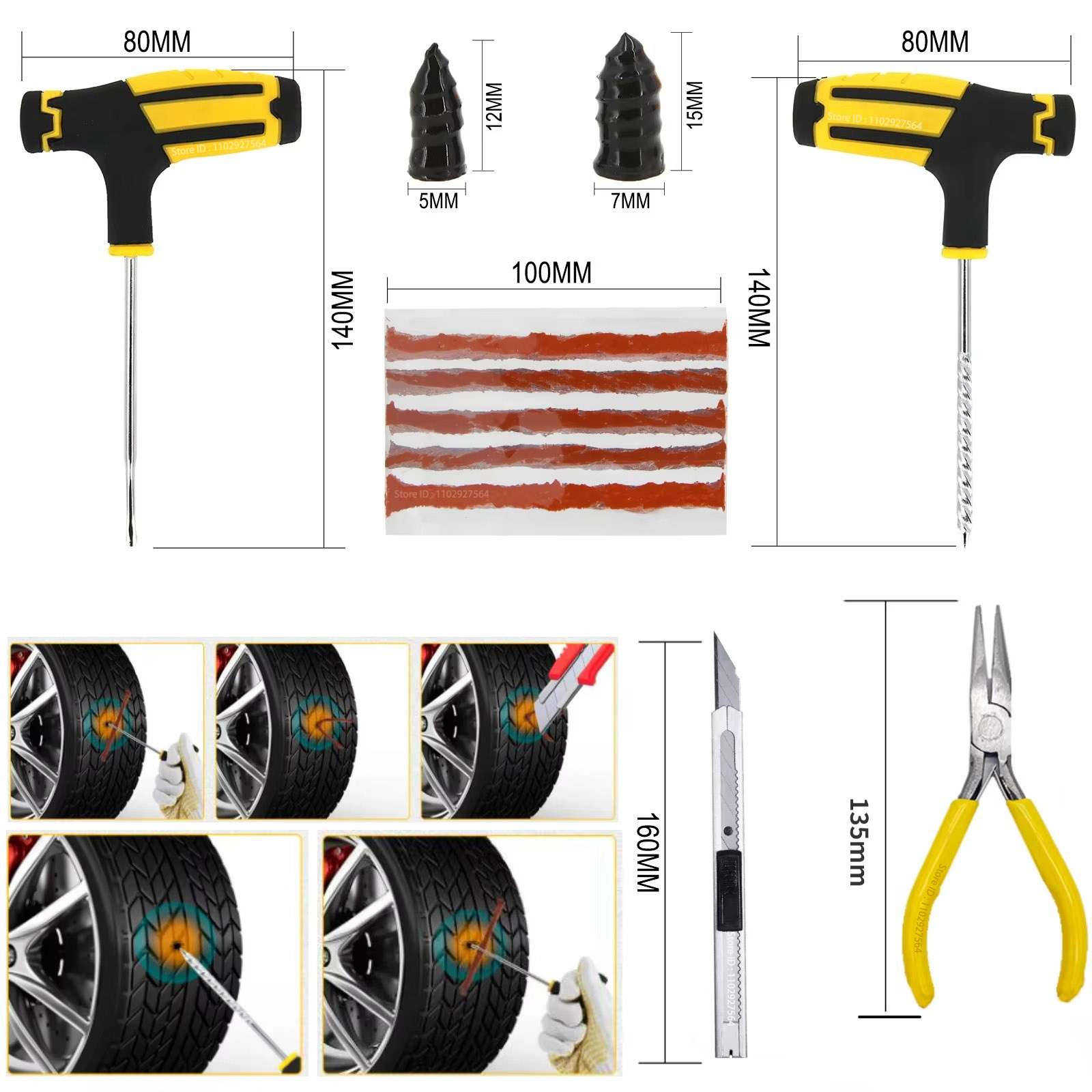 Novo Kit de Reparação de Pneus - Car Emergency Tool Kit avaliação e preço
