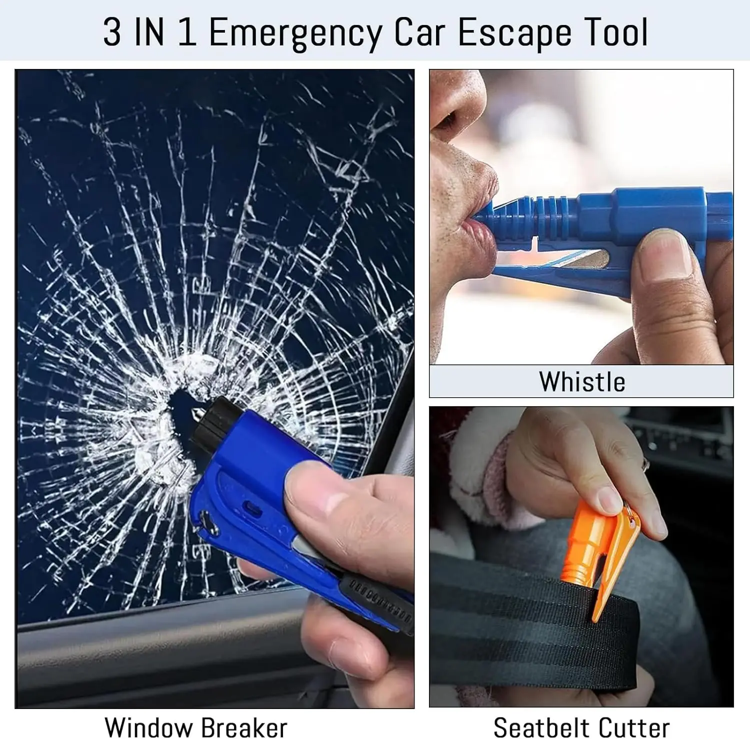 Martelo de Segurança 3 em 1 pa - Car Emergency Tool Kit avaliação e preço