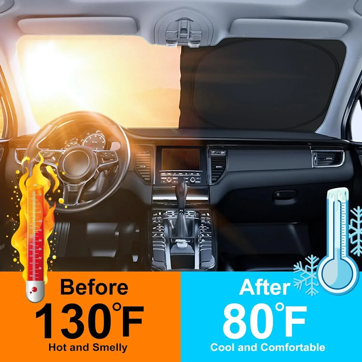 Protetor Solar para Carro, Cob - Windshield Sun Shade avaliação e preço