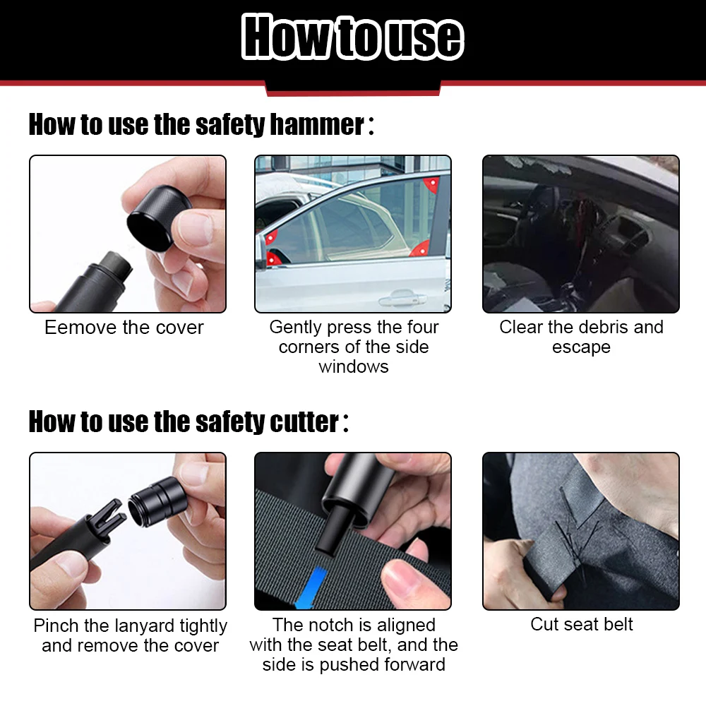 Martelo de segurança para carr - Car Emergency Tool Kit avaliação e preço